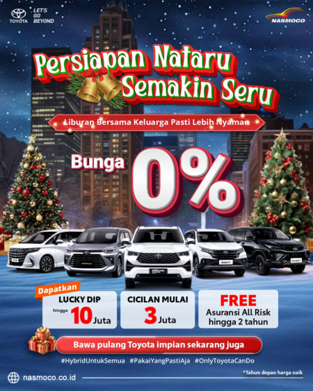 Persiapan Nataru Semakin Seru dengan Promo Toyota Bunga 0%