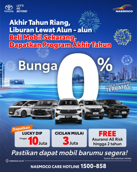PROMO TOYOTA BUNGA 0%